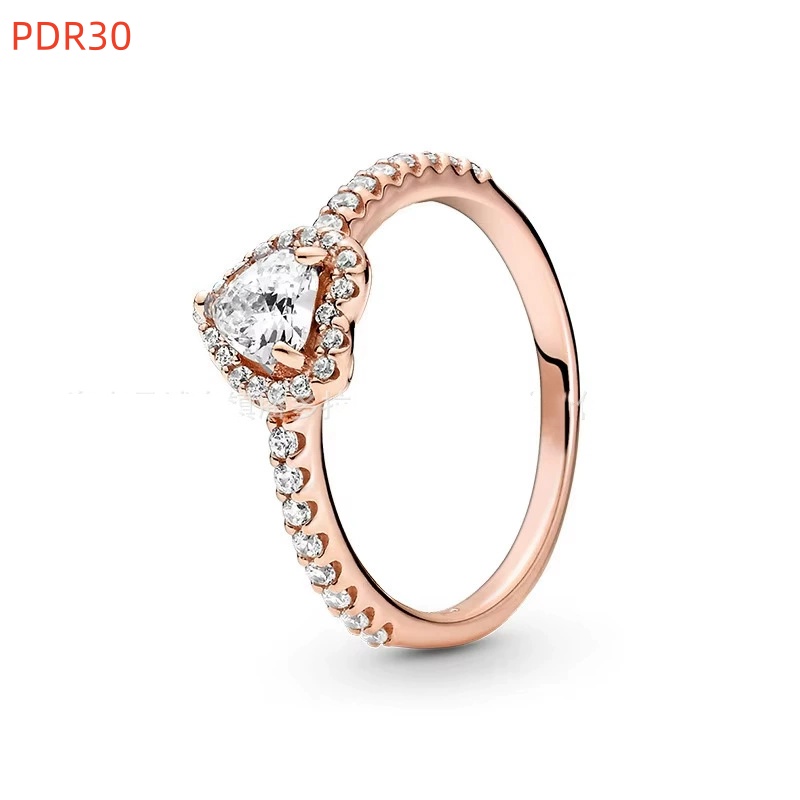 Fashion Women Girls Letter Rings Stainless Steel Silver Rose Gold Hollow Heart Retro Circle White Pink Green Stone Jewelry A Gift