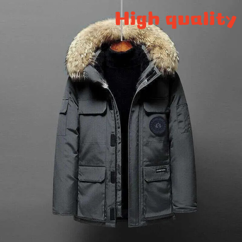 Canada Jacket Goossemen Jacket Winter Down Coats Designer Warm Wolf Fur Hood Parka Pocket Windbreaker Canada Down Coat Womens Doudoune Puffer Down Jacket 8b1
