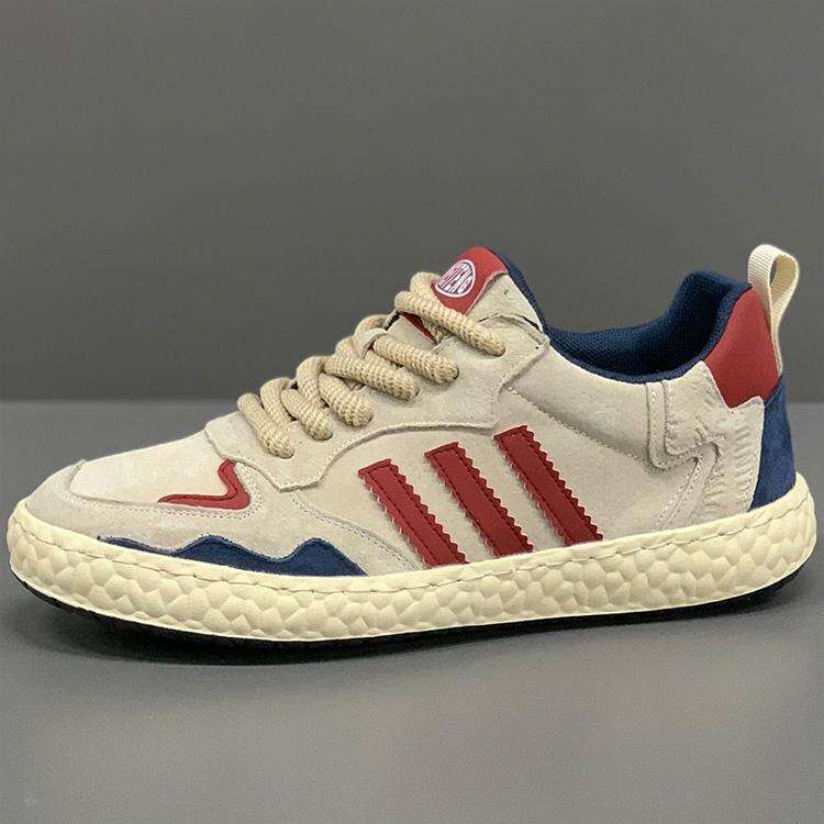 Autumn 2024 New Style Suede Genuine Leather Casual Versatile Trendy Soft Sole Three-Stripe Sneakers Men's Driving Shoes dh1102981777