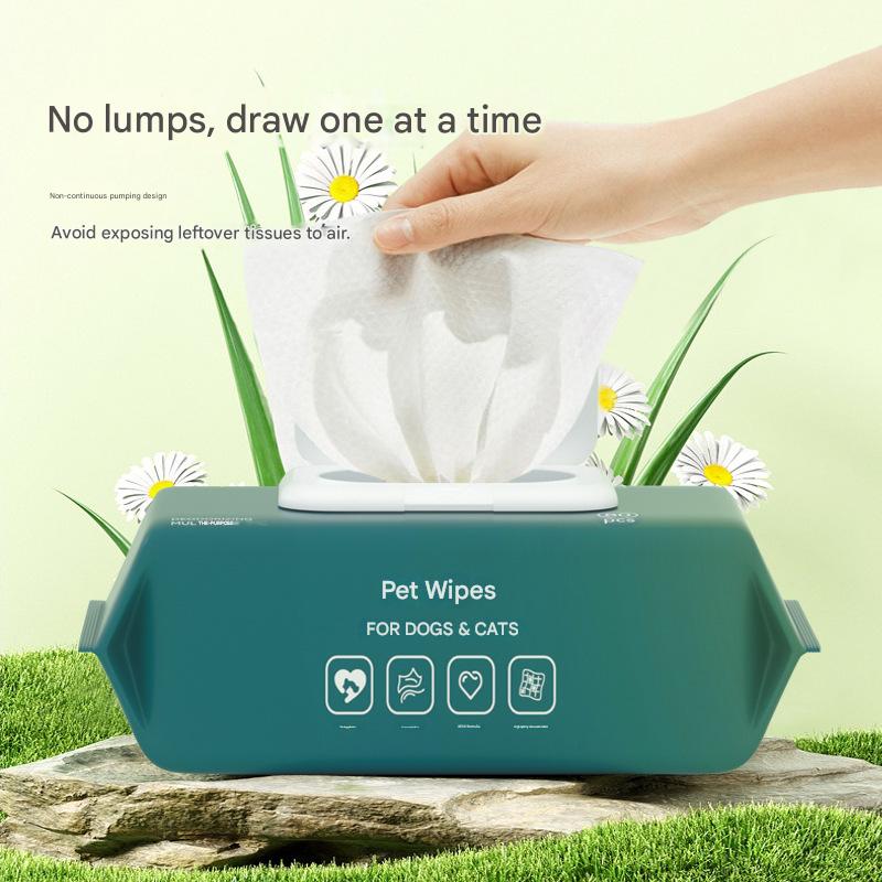 Pet wipes with 80 puffs, specifically designed for dogs, cat wipes, non washable, eye and tear stains, body supplies, wet wipes - view 4