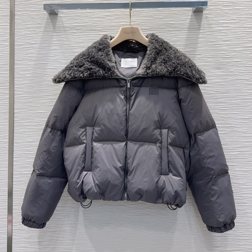 26 Women's Down Cotton Jacket Overall Warmth Effect Pulling Full Hairy Collar Down Jacket Temperament 1127