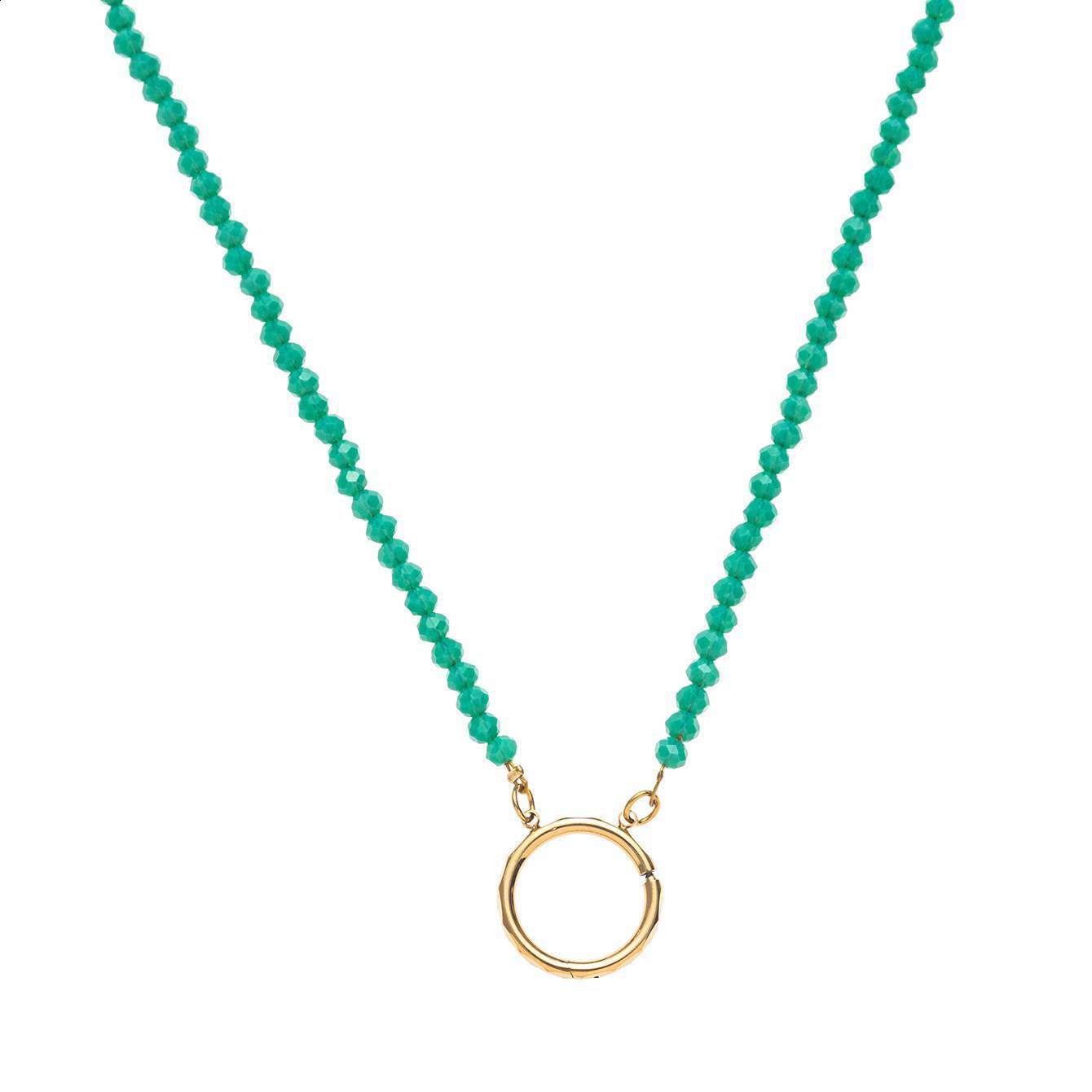 Jewelry 18k gold plated Chunky Stainless Steel Chain Carabiner Pave Charismatic Zircon Charms Necklace YF3677 241106
