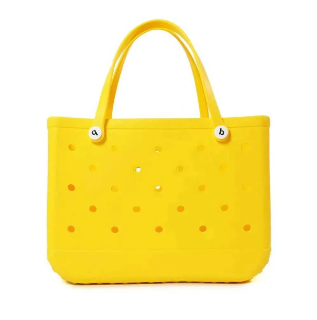 New 2025 DHL Storage Beach Bags Large Capacity Solid Punched Basket Summer Water Park Handbags Large Women's Stock Gifts Waterproof Bogg Bags 112