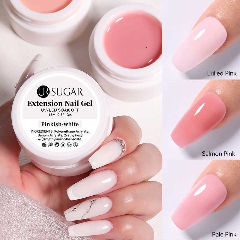 UR SUGAR 15ml Quick Extension Gel Nail Polish Nude Pink French Semi Permanent Soak Off UV Construction Gel Nail Art ManicureT251127