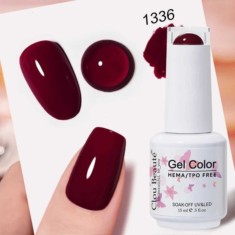 Clou Beaute Hema TPO Free Gel Nail Polish 15ml Vernis Semi Permanent UV Gel Nail Art Home Manicure For Varnish Gel Polish SetT251127
