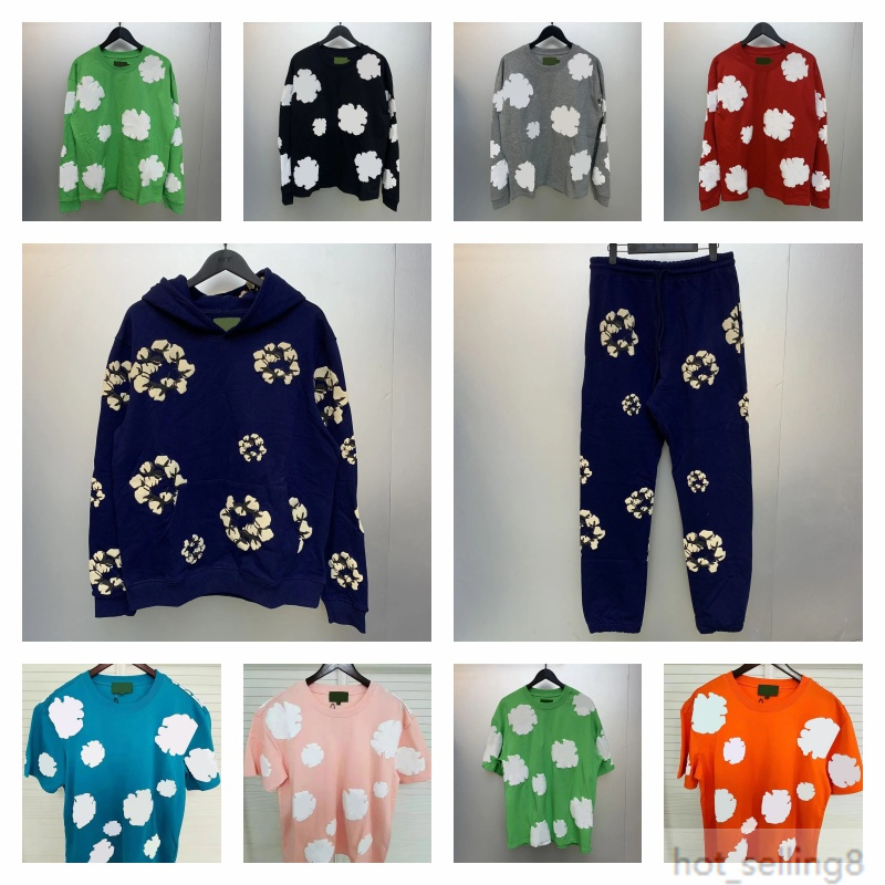 Designer kids Hoodies Cotton Wreath Sweatshirts Tearly Hoodie Foam Printed Denim Y2k Casual Puff Flower Pullover Kapok Clothing Long Sleve Fashion Streetwear