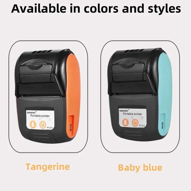 58mm printer Portable wireless thermal printer PT-210 Portable receipt printer sed for H251127