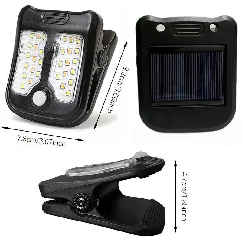 30 LED Solar Garden Outdoor Lights Clip Light Waterproof Motion Sensor Camping Lamp Rechargeable for Landscape Outdoor Wall DecoM251127