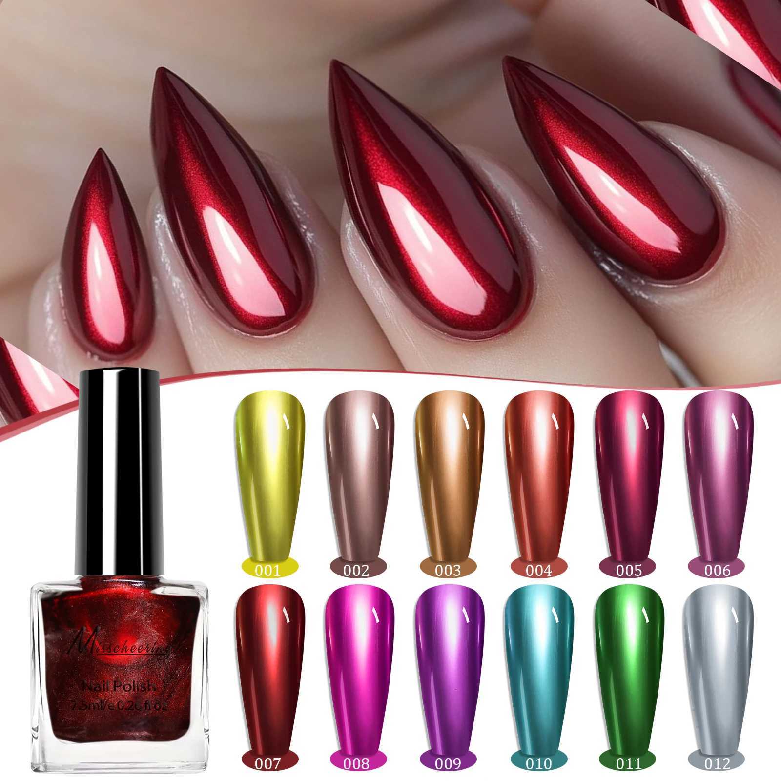 Color Metal Mirror Effect Nail Polish Quickly Drying For Nail Art Decoration DIY Manicure Design Tools Glitter PolishT251127