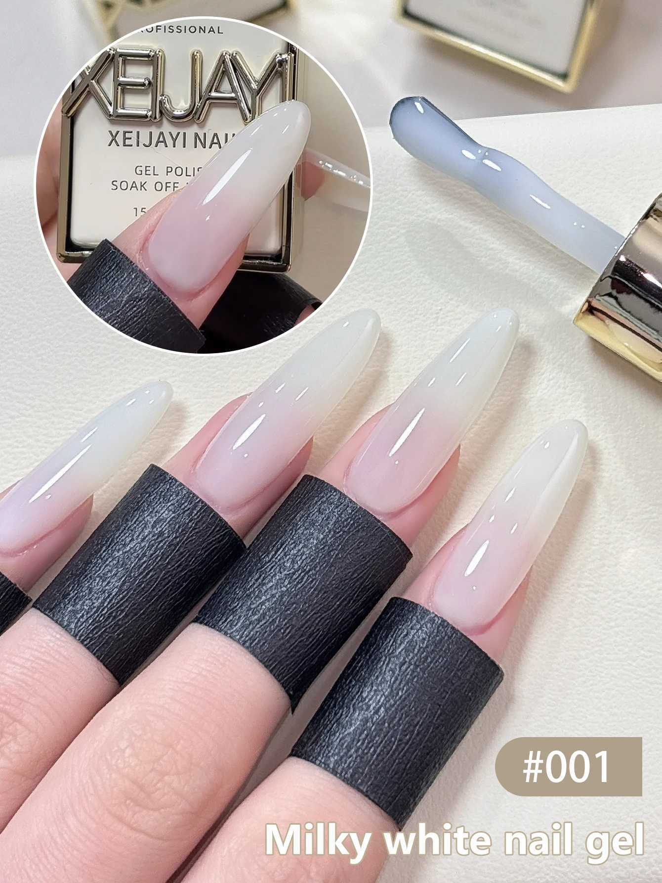 1pc 15ml Milky White Gel Nail Polish UV Led Autumn And Winter Popular Semi Permanent Gel Nail Polish Household Manicure DIYT251127