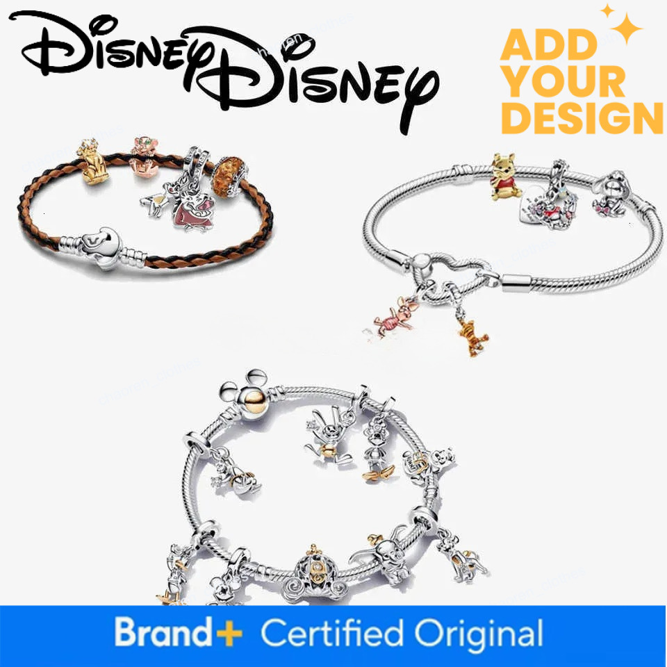 Disney custom Stitch Minnie Winnie Deadpool Sterling Silver Dangle Charms 925 plata Fit Original Bracelet Beads Jewelry Gift DIY H251011
