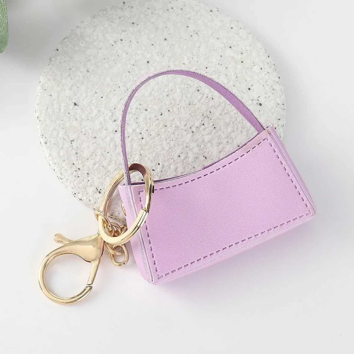 Kawaii Keychain New Small Curved Bag Candy Color Pendant Creative Mini DIY AccessoriesT251127
