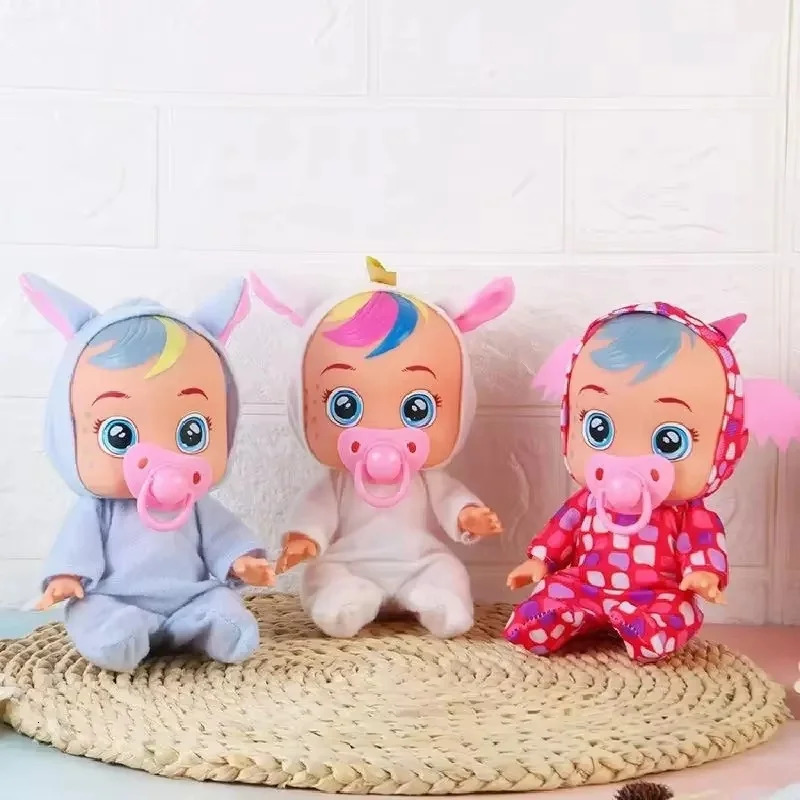 8inch 3D Weeping Babies Unicorn Baby Simulation Baby Crying Doll Creative Cute Doll For Girl Reborn Baby Vinyl Christmas Gift 251125