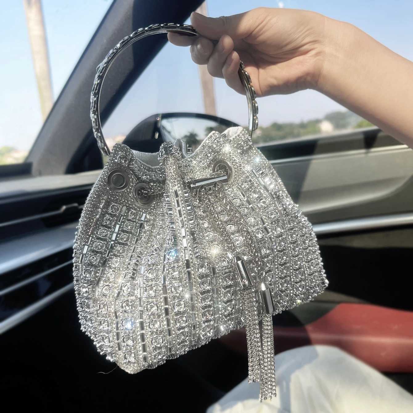 luxury Designer purses and handbags bags for women bucket clutch purse evening banquet bag Crystal rhinestone shoulder bag K251127