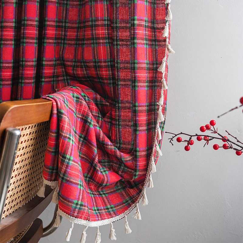 Curtain Christmas Christmas Style Tassel Curtains Suitable for Holiday Parties Gatherings Bedrooms Living rooms Balconies Decoration 1PC Y251126