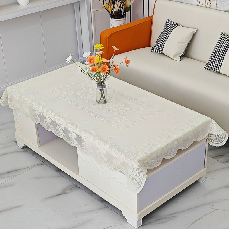 90334 Thickened European-style PVC tablecloth, waterproof and heat-resistant, square tablecloth, rectangular placemat, washable plastic coffee table c