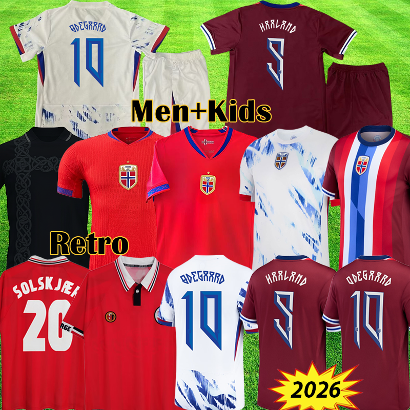 Norway 2026 2025 Soccer Jersey Haaland Odegaard STRAND LARSEN sorloth BERG AJER NUSA 24 25 national SOLSKJAER 1998 2000 Vintage Norway Retro Football shirt 1984 kits