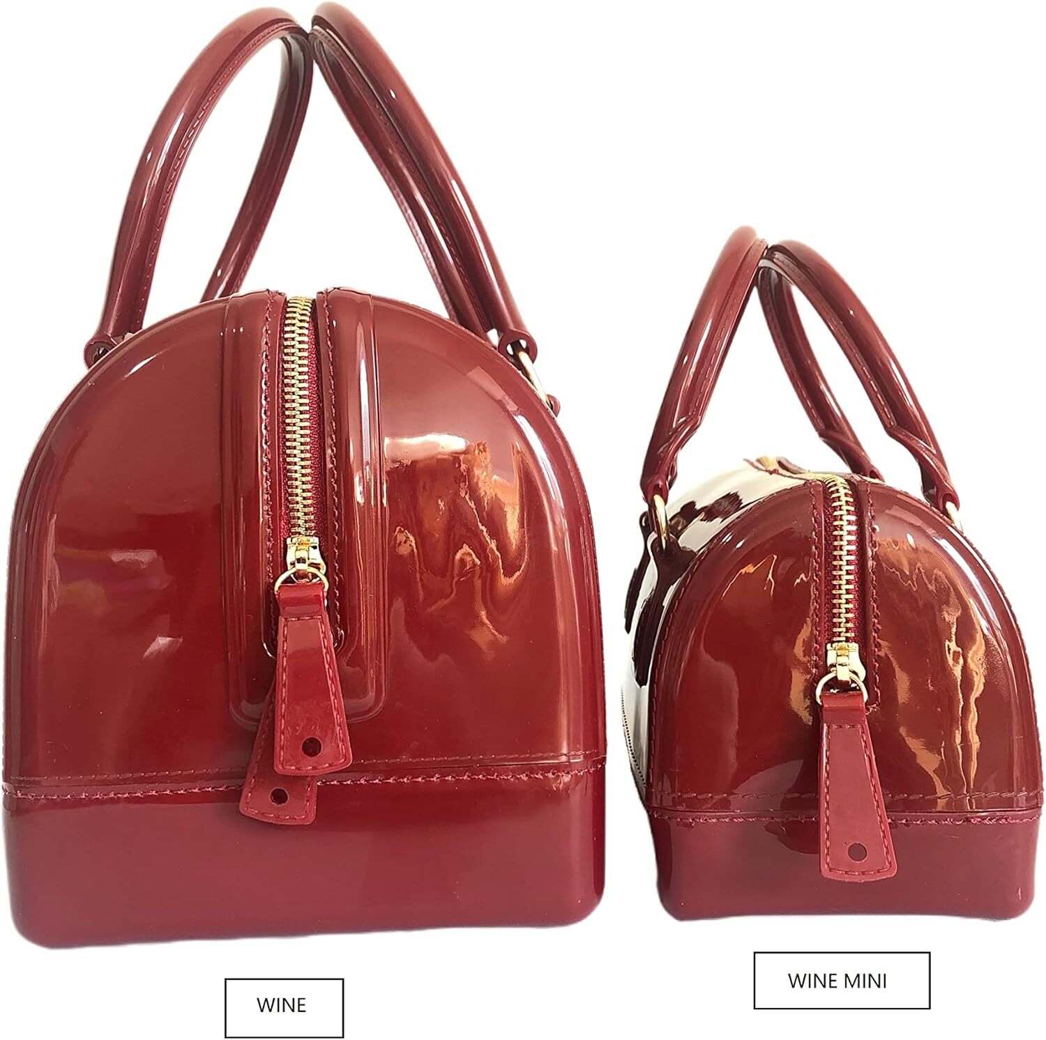 Ladies' summer jelly pillow shaped top handle handbag candy colored transparent crystal wallet