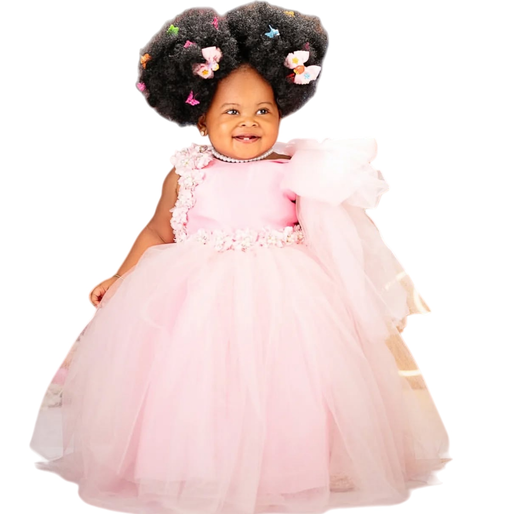 2026 Light Pink Ball Gown Flower Girl Dresses Flowers Tulle Crew Elegant Little Girl Christmas Peageant Birthday Christening Tutu Dress Gowns ZJ422