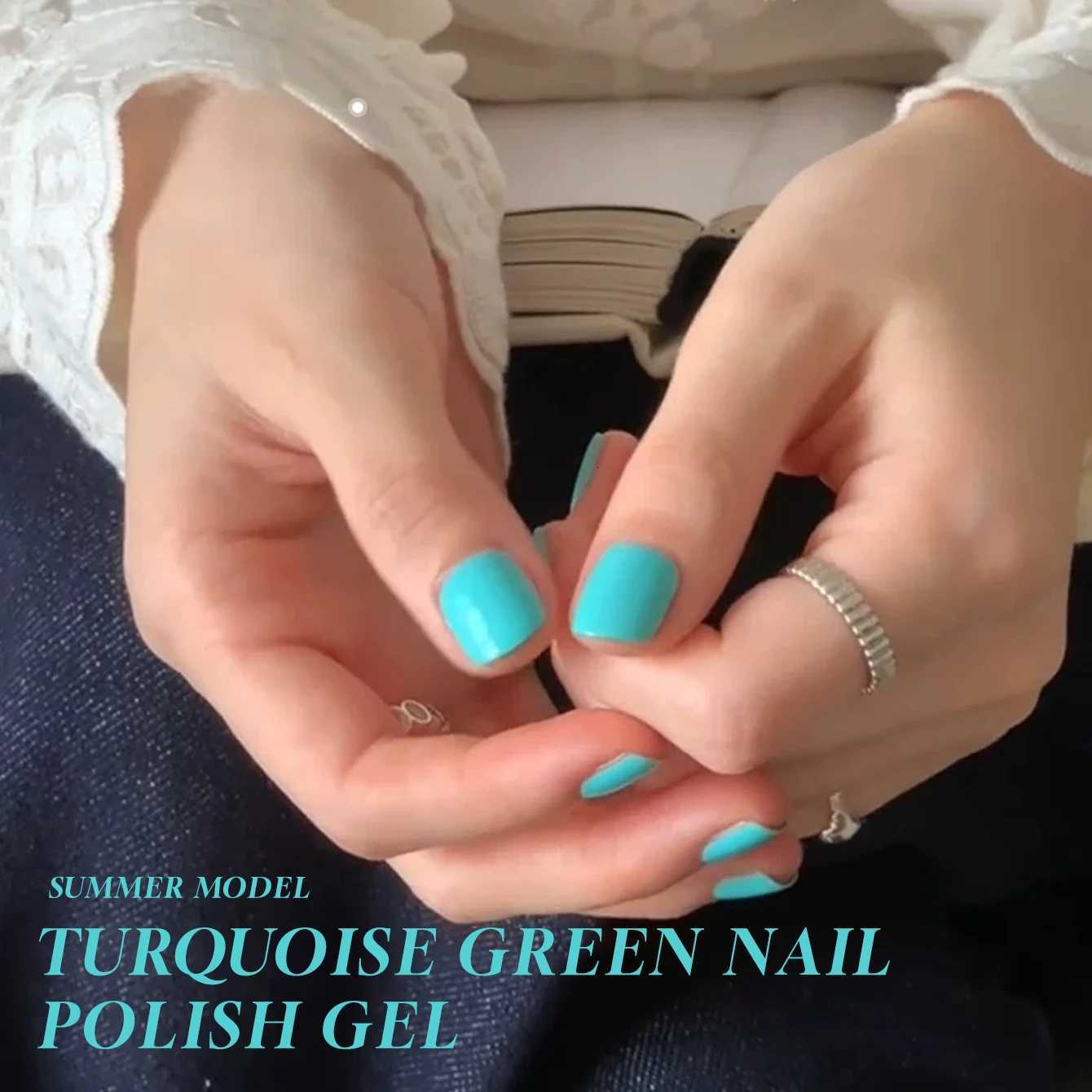 MIANEL 1-16PCS 12ML Summer Macaron Candy Blue-green Gel Nail Polish 2025 New Turquoise Green Nail Polish Green NailsT251127