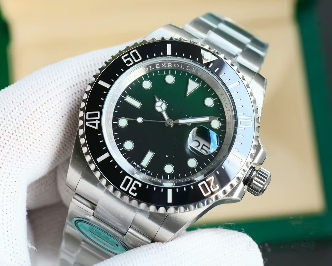 D-Blue Dial Men Watch R-Dweller Rotatable Ceramic Bezel 44MM Sapphire 116660 BLSO Automatic Diver Mens Watches Wristwatches 03