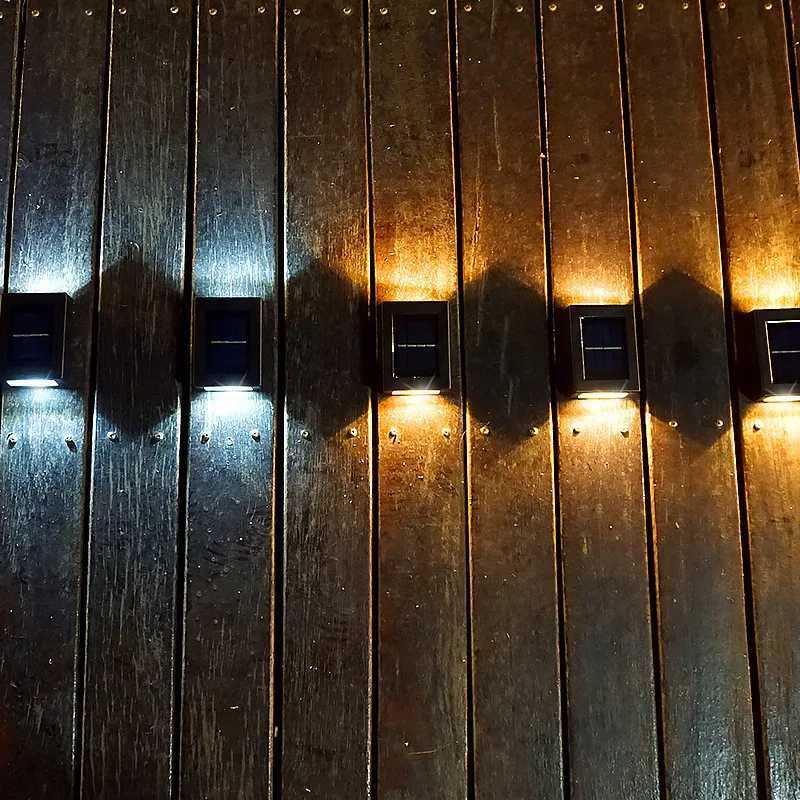 LED Solar Light Outdoor Waterproof Solar Wall Lamp Up and Down Lighting Garden Stairs Fence Decoration Sunlight Powered LampM251127