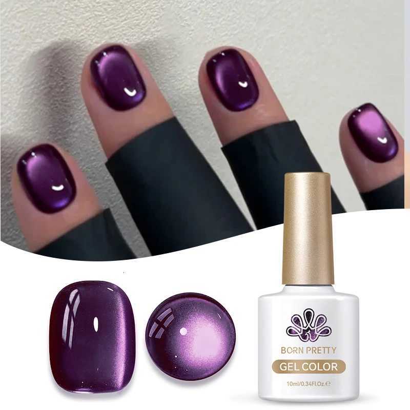 BORN PRETTY 10ml Purple Water Light Cat Magnetic Gel Polish Soak Off UV LED Varnish Semi Permanent Nail Art for Manicure DesignT251127