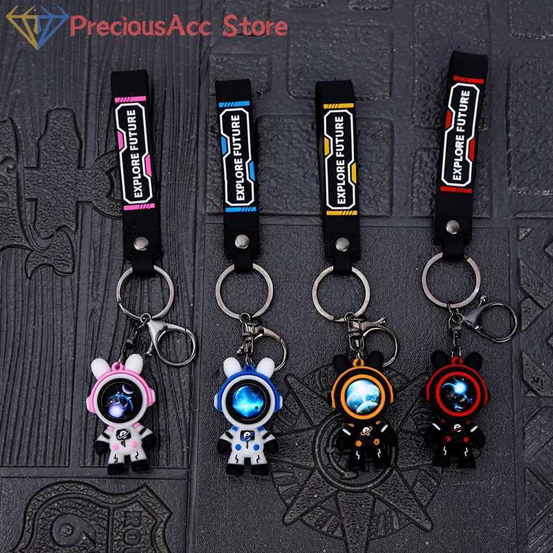Lightning Bear Keychain Fashion Cartoon Cute Star Bear Astronaut Doll Bag Pendant Accessories Couple Jewelry Gifts BirthdayT251127