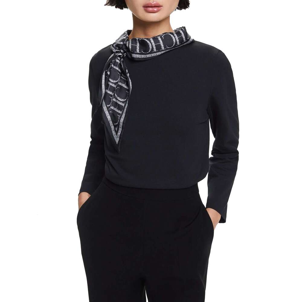 CHCH 2024 Women's Long Sleeved Topsvintage Fashion Female Bow Design Casual New Top Retro Ladies T-Shirt