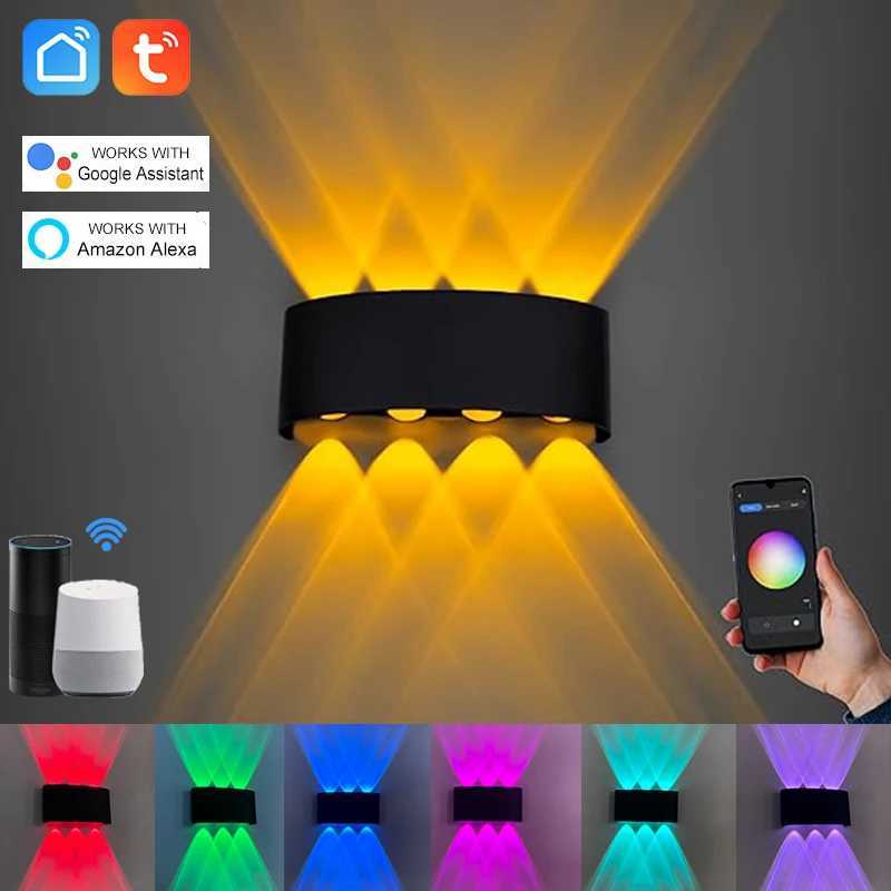 Tuya Up and Down Wall Light Smart Life APP RGB Outdoor Porch Colored light Party Garden Porch Lighting Work With Alexa GoogleM251127