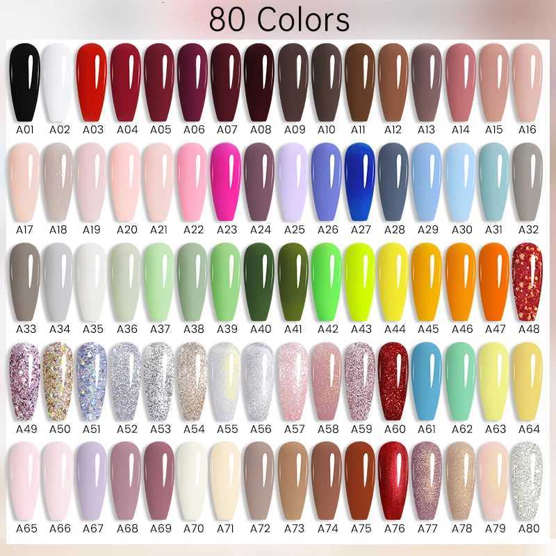 UR SUGAR 80 Colors 15ml Red Colors Series Gel Nail Polish Semi Permanent UV Gel Design Nail Art Manicure Varnish SuppliesT251127