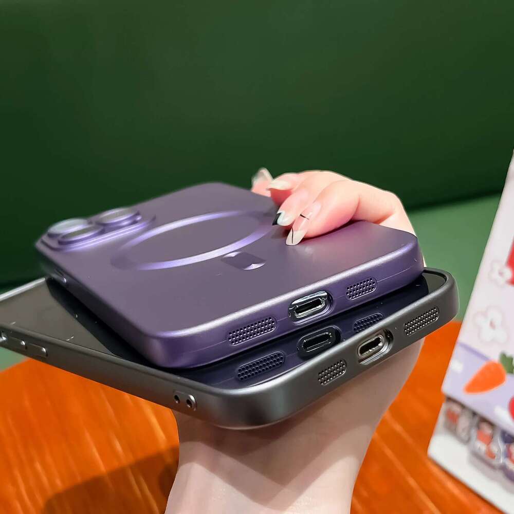 Magnetic Case For iPhone 16 13 12 11 14 15 Pro Max Matte Shockproof Cover Wireless Charge Phone Accessories