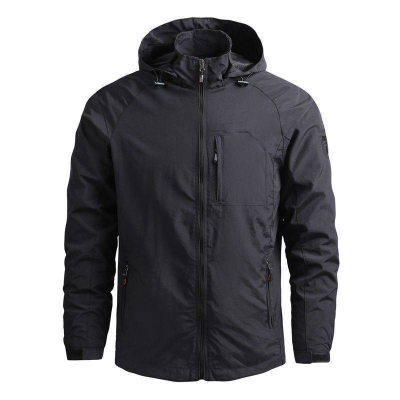 designer Men's Jacket Windbreaker Lightweight Outdoor Windproof Sun Protection Breathable Hiking Rain Coat Trekking Sportswear Camping Gear EU Si