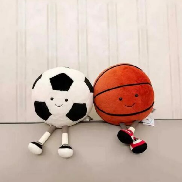 New Jellycat Fun Ball Sports Dolls Home Bedroom Plush Toys Cute Doll Decorations Car Ornaments Collection Popular Holiday Gifts