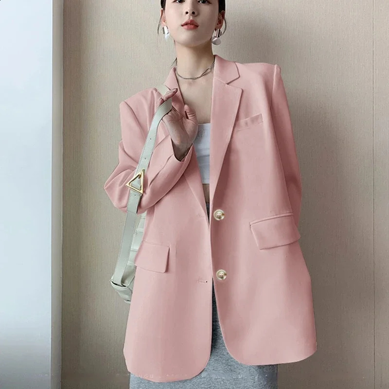 White suit jacket womens Korean version loose online celebrity casual professional fashion mini suit jacket 250427