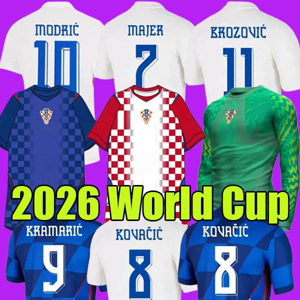 2026 World Cup Croatia National Team New Soccer Jersey Uniform MODRIC KOVACIC PASALIC PERISIC Men Home Away gk Football Shirt Kids Kit Set 16-4XL