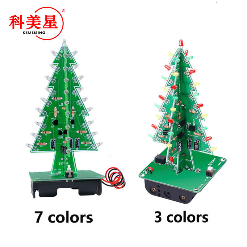Christmas Tree DIY Colorful Flash Electronic Practice Handmade Kit Gift Jewelry 221123