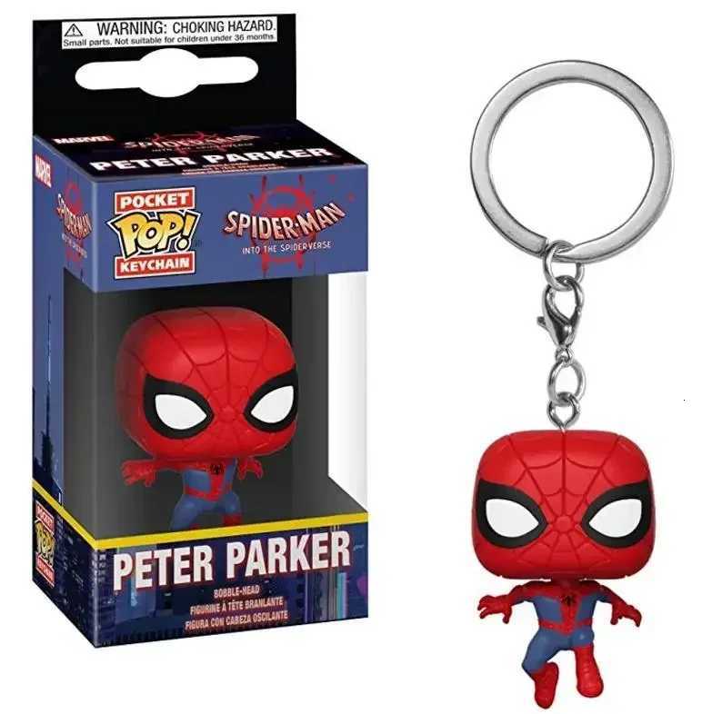 Disney NEW FUNKO POP Spider-Man Spider-GWEN GREEN GOBLIN ZOMBIE HUNTER SPIDEY Peter Parker Mysterio Keychain Vinyl Figure Toys H2511271