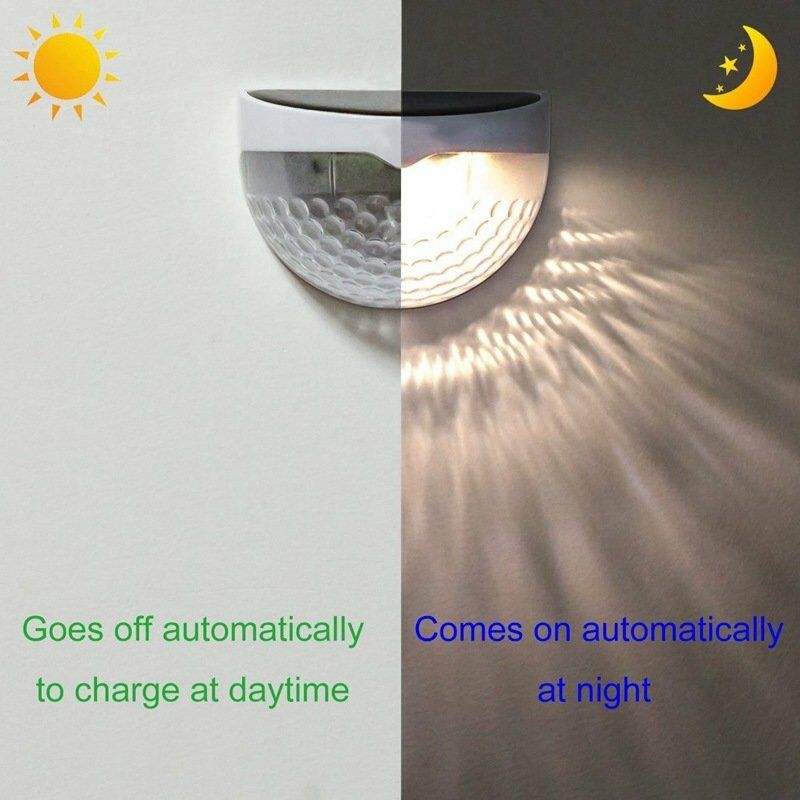 Outdoor Wall Light Waterproof LED Built-in Battery Solar Powered Sunlight Charging Road Street Passage Sensor Wall Mount Lamp