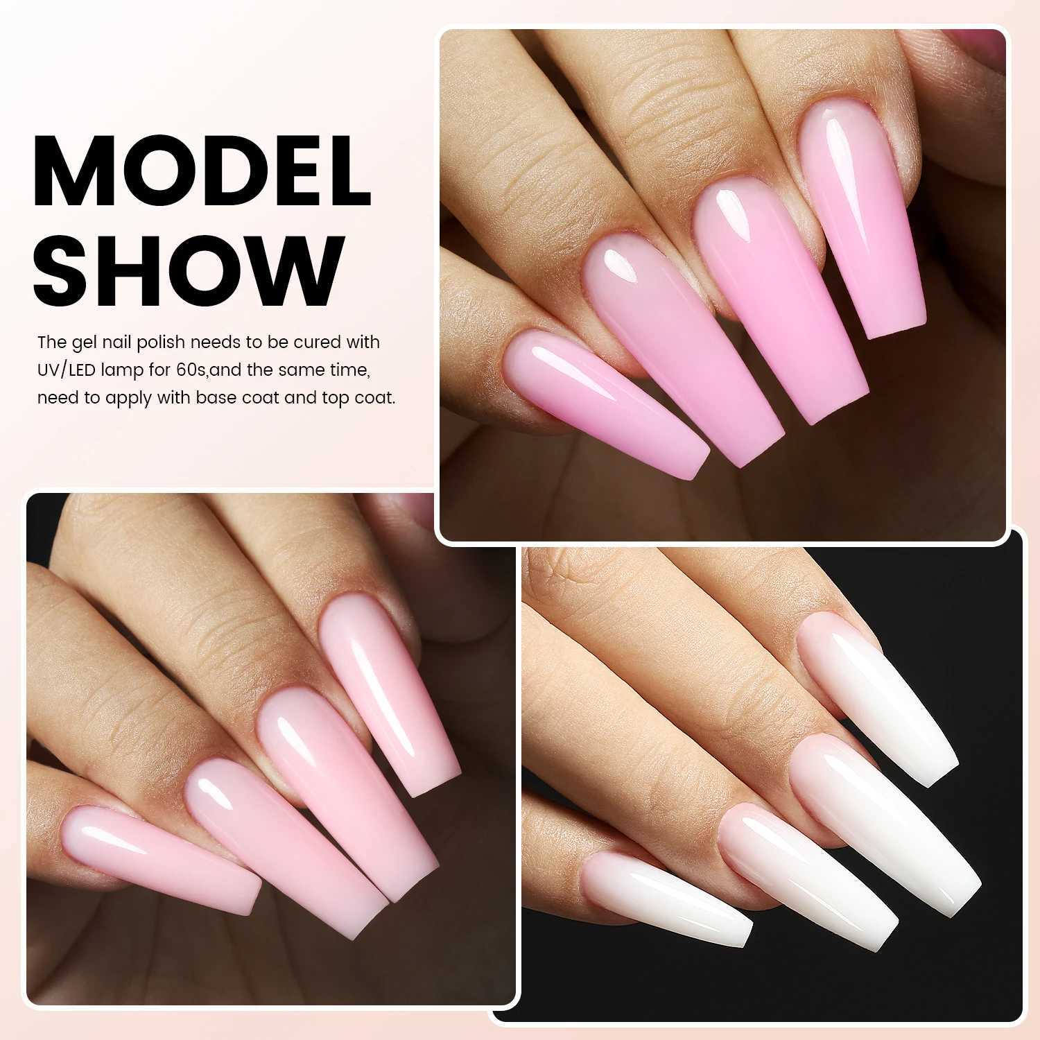 YOKEFELLOW 15g Jelly Extension Gel Nail Polish Nude Pink Clear Building Construct Extend Gel Soak Off UV LED Acrylic Gel VarnishT251127