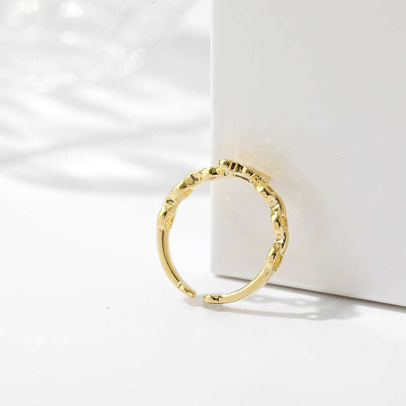 Minimalist Letter Index Finger Light Luxury and Exquisite Couple Women's Adjustable Open Personalized Fashion Design Tail Ring