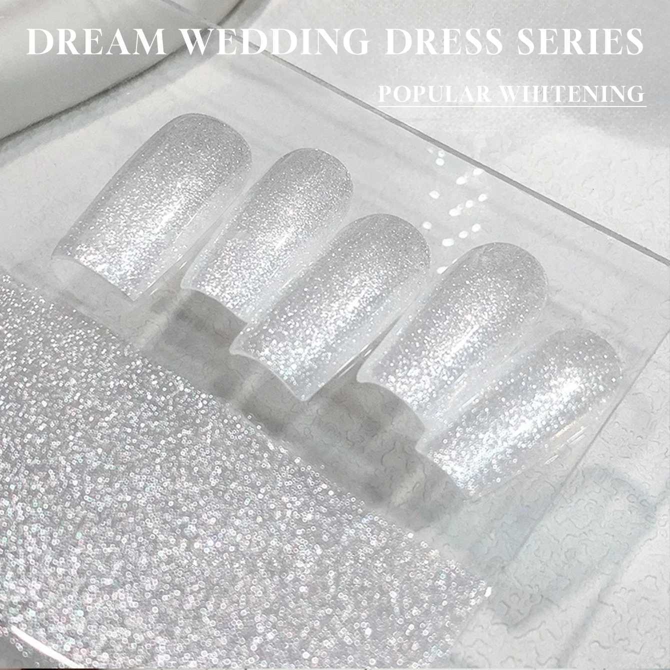 MIANEL 12ML 1-9pcs Wedding Fine Glitter Gel Nail Polish 2025 New Style Nail Polish White Nails Glitter Powder Gel Nail GlueT251127