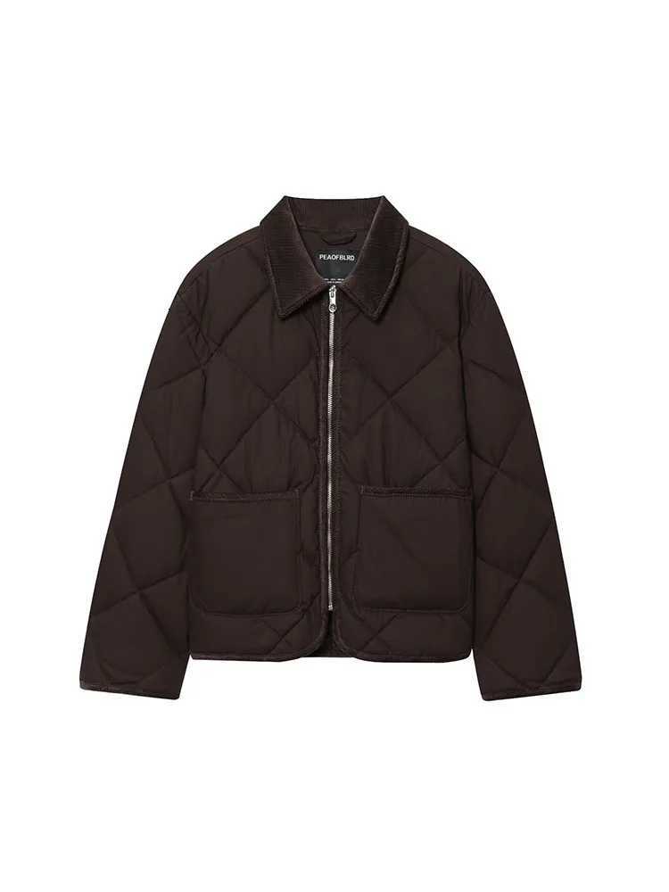 2025 Women Autumn Winter Jackets Coats Fashion Loose Solid Cotton Liner Pockets Female ELegant Street Jacket Outerwear ClothingXJ251127