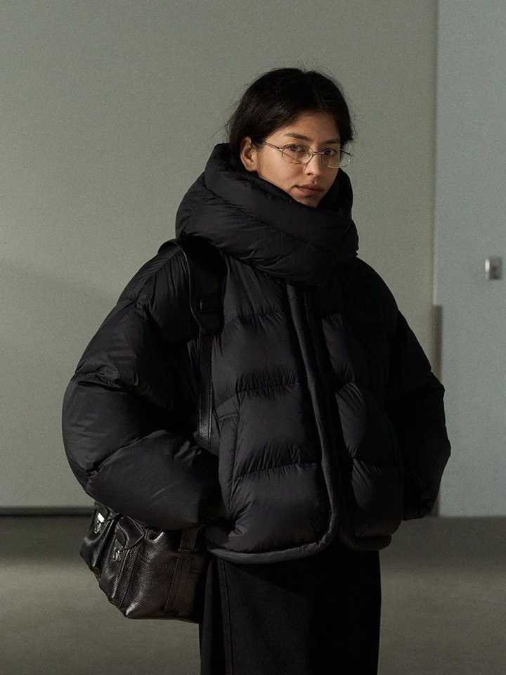 American Y2K Parkas Women Vintage Harajuku Streetwear Warm Winter Puffy Coats Loose Hooded Long Sleeve Thick Bf Hip Hop JacketXJ251127