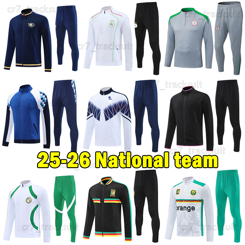 2026 National team Tracksuits 25 26 Englands Italy Italia Cameroon Colombia 100th Long sleeves Football Shirts Spain Nigeria Nigerie Senegal Vest POLO Soccer Sets