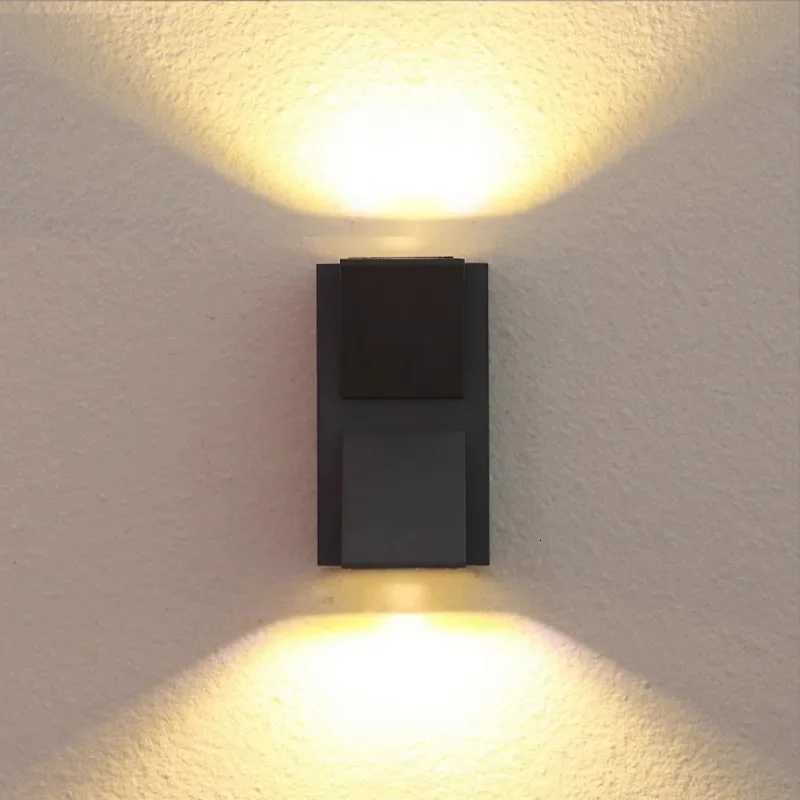 Outdoor Waterproof LED Wall Lamp Double Head Lighting Square Aluminum Simple Design for Balcony Terrace Door AisleM251127