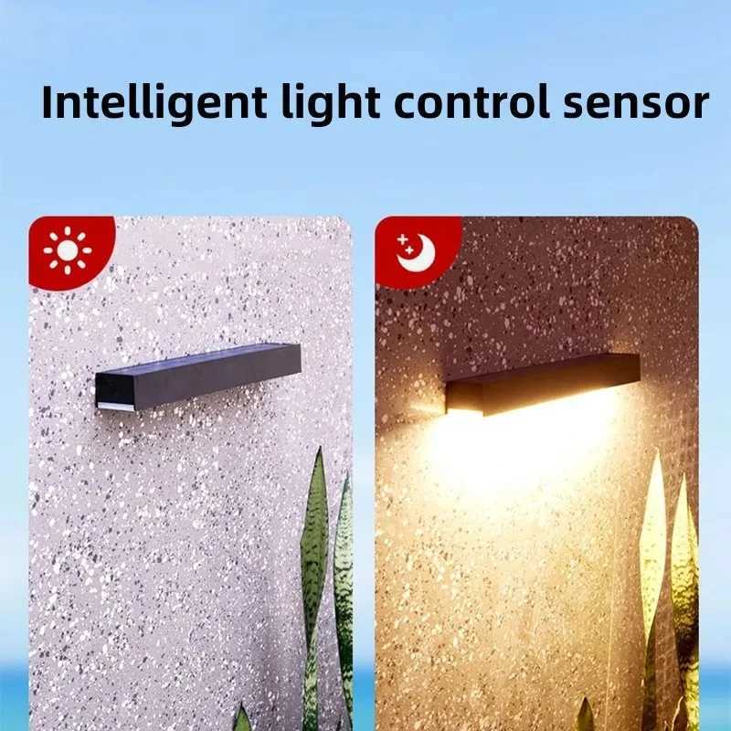 Solar LED Light Outdoor Waterproof Garden Decor Solar Powered Lamp Super Bright Villa Door Number Balcony Sunlight Wall LightsM251127