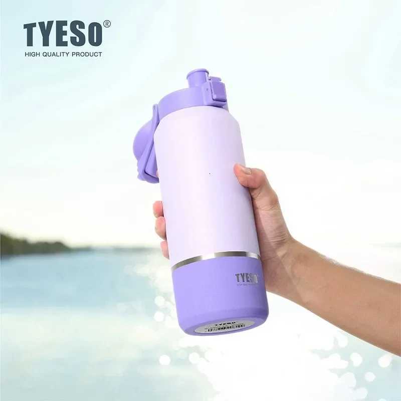 TYESO Thermo Stainless Steel Vaccum Travel Mug Leak-Proof Outdoor Sports 1200/1500ML Water Bottle Large Capacity TumblerW251127 W260226
