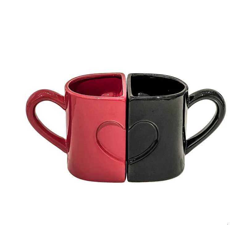 250ml Creative Ceramic Cup Set Couple Water Cup Mug Milk Coffee Cup Breakfast Cup With Gift Box As A Gift Valentines Day Mug C251127