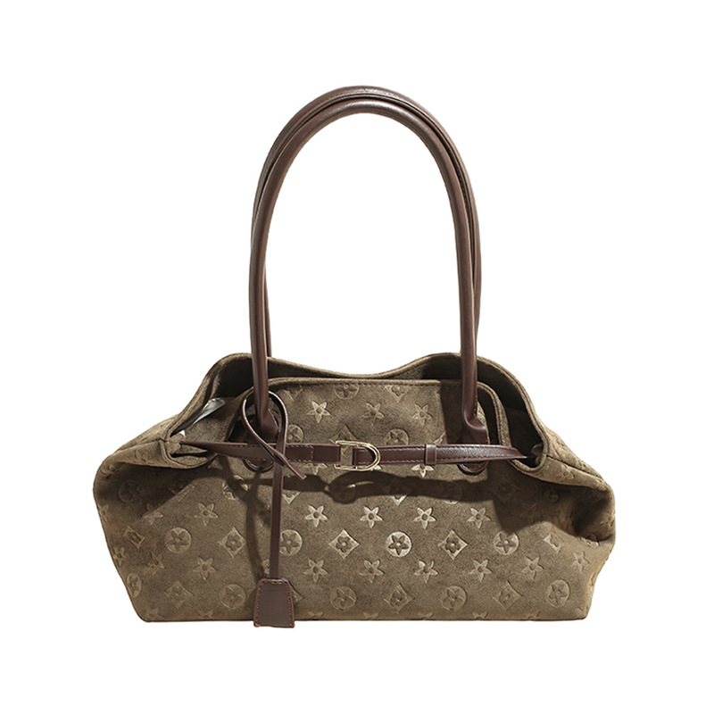 Free Shipping Foreign Style Large Capacity Hand Tote Bag All Kinds Of Printing Simple Retro Style Armpit Bag High Sense Fashion Shoulder Bag